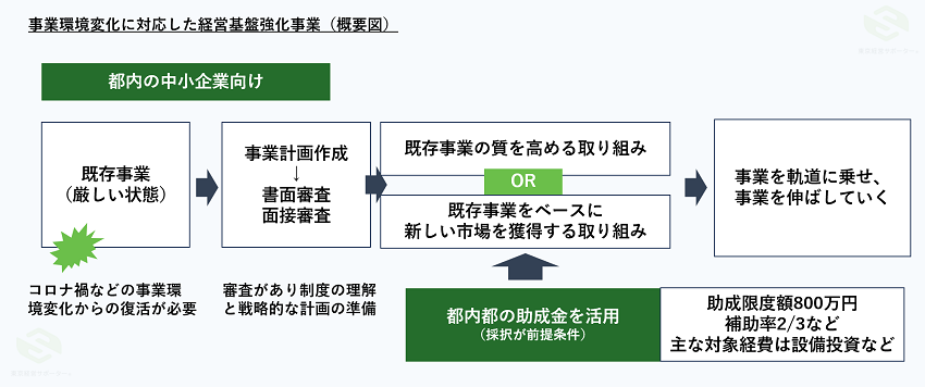事業環境変化に対応した経営基盤強化事業（概念図）