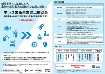 新事業進出補助金の公式チラシ